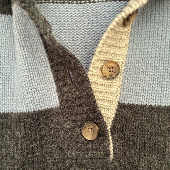 Madewell Blue and Black Striped Sweater - Picture 4 of 8